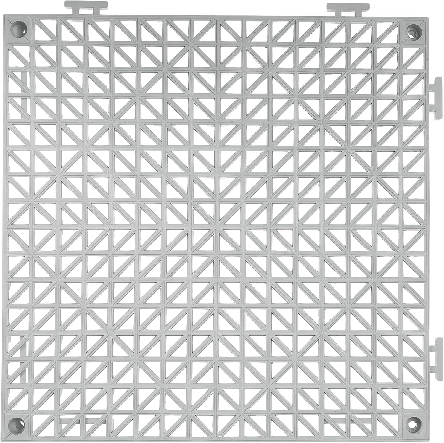 Interlocking Drainage Floor Mats, 12 x 12 inch, Pack of 12
