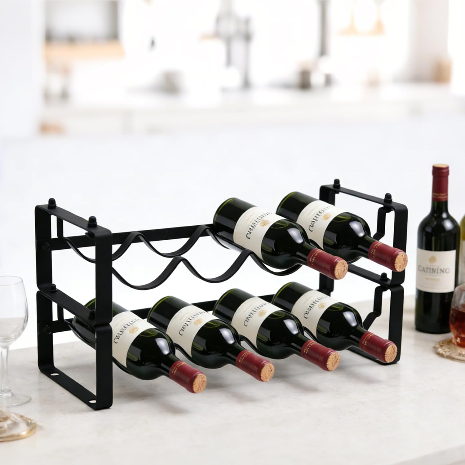 Stackable Freestanding Countertop Wine Rack