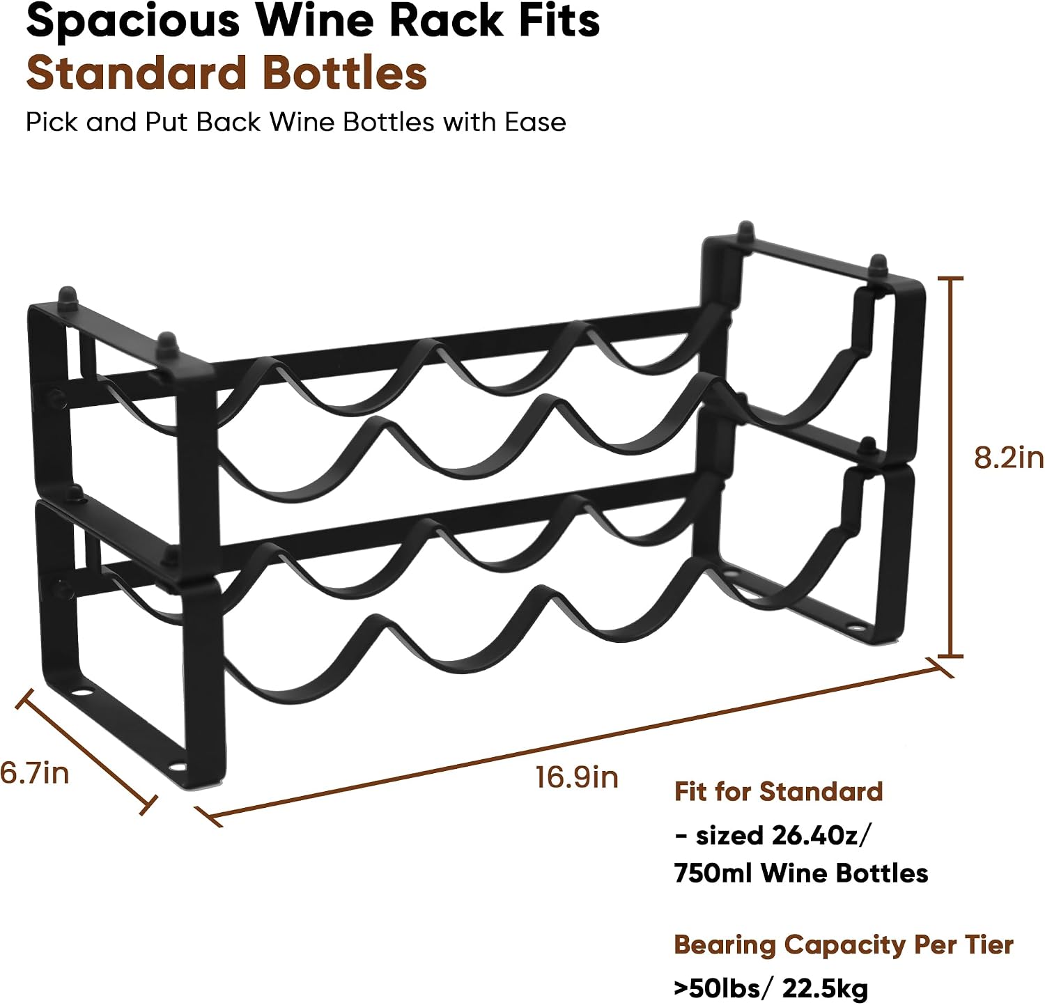 Stackable Freestanding Countertop Wine Rack